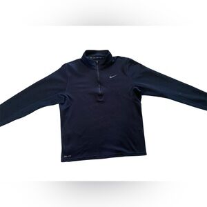 Nike Preowned Dri-Fit Black Pullover Quarter Zip Sweatshirt Women’s Medium